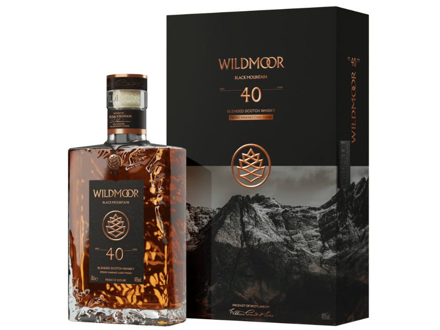 Bottle of and box for Wildmoor Black Mountain