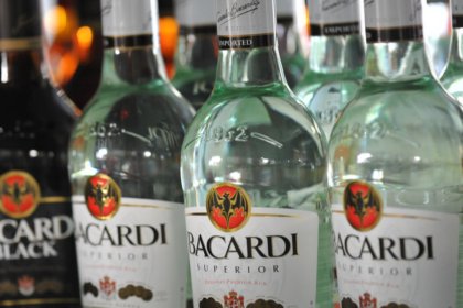 Bottles of Bacardi rum