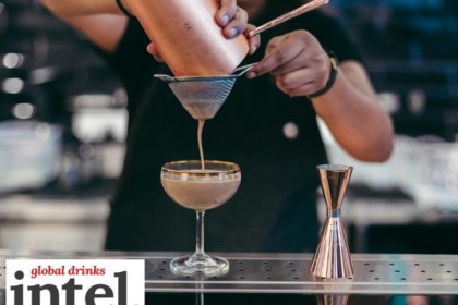 A bartender preparing a cocktail