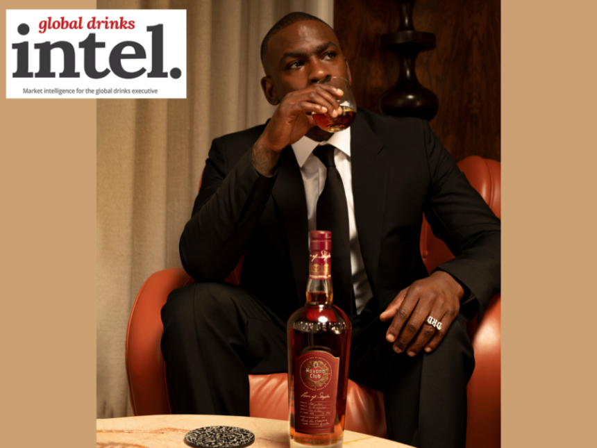 MC Skepta with a bottle of Havana Club