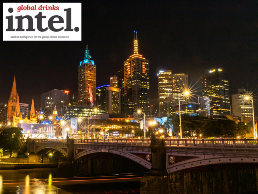 Melbourne skyline at night