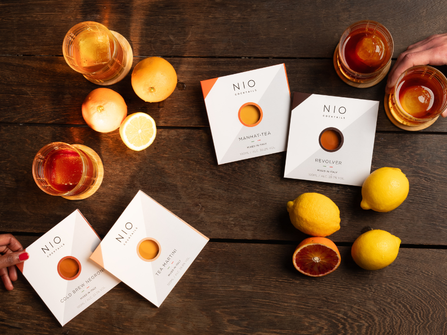 Four coffee- and tea-based premixes from Nio Cocktails