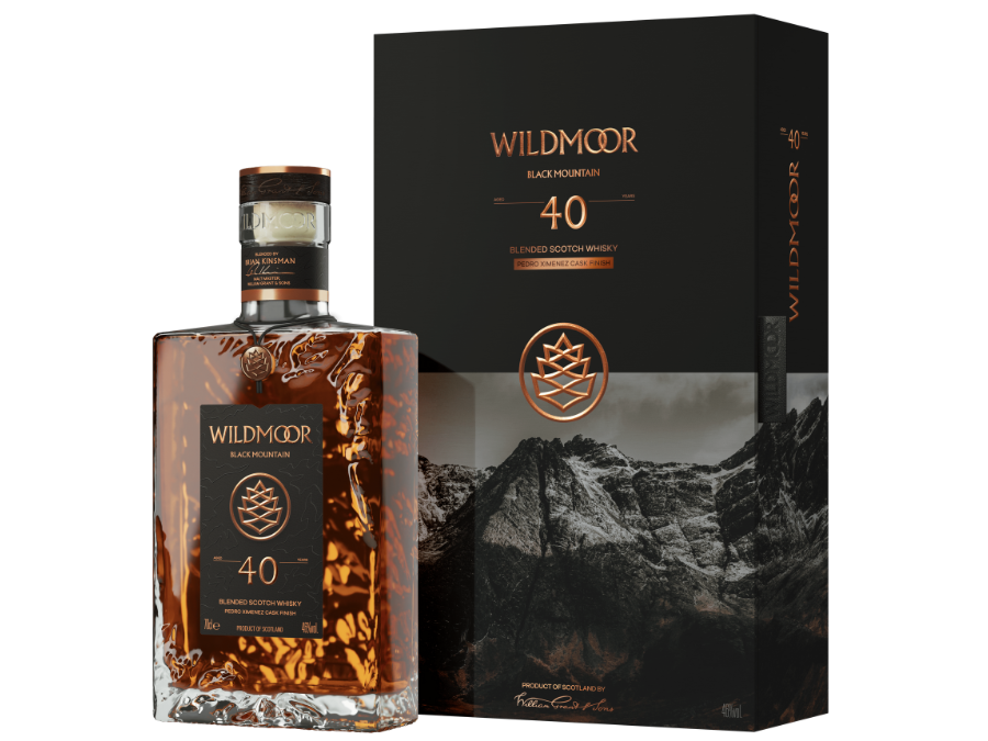 Bottle of and box for Wildmoor Black Mountain