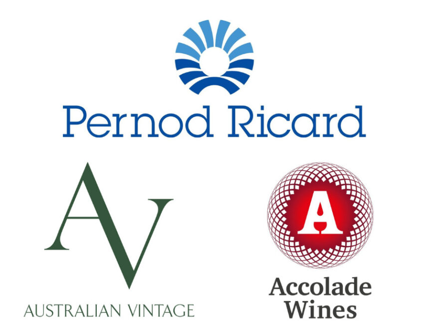 Logos for Accolade Wines Australian Vintage Pernod Ricard