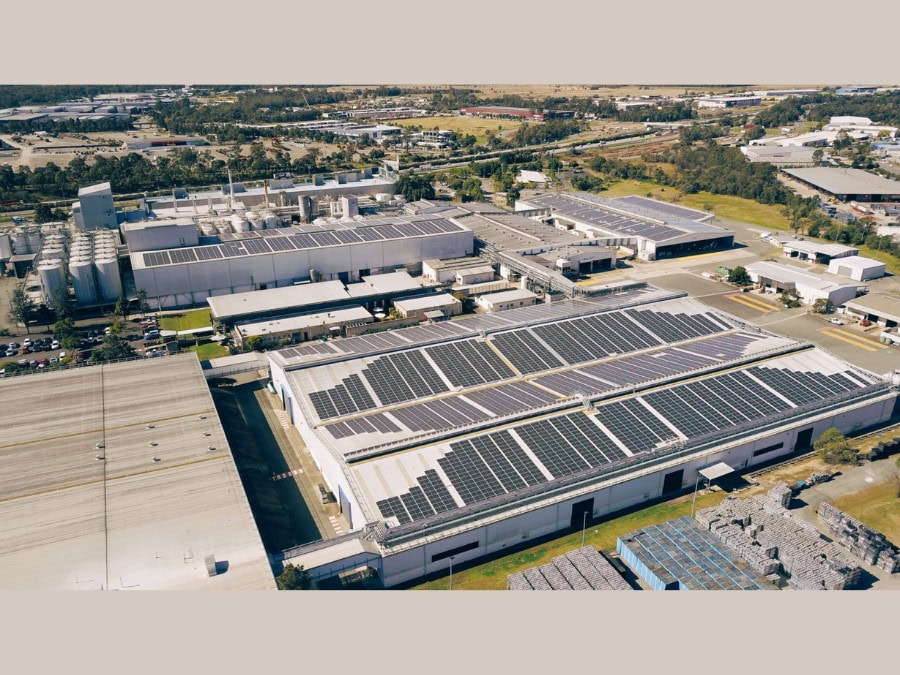 Bird's-eye view of Asahi's brewery in Yatala, Australia