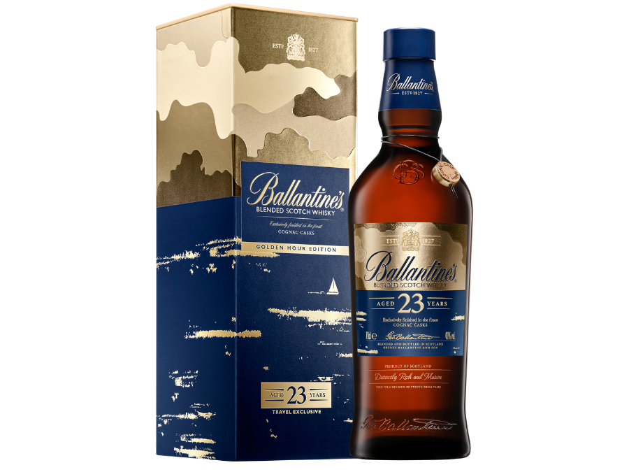 Bottle of and box for Ballantine’s 23 Year Old Golden Hour Edition