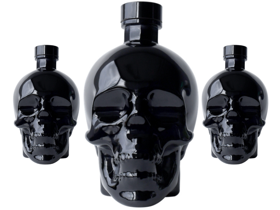 Bottle of Crystal Head Onyx vodka