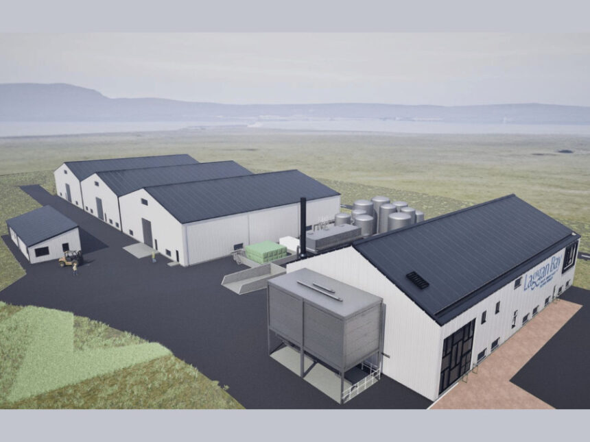 A render of Laggan Bay Distillery