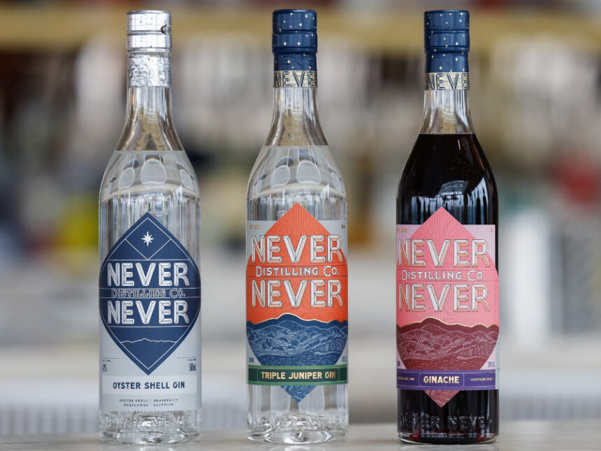 Three expressions from the Never Never Gin portfolio
