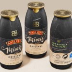 Paper bottles of Baileys Minis