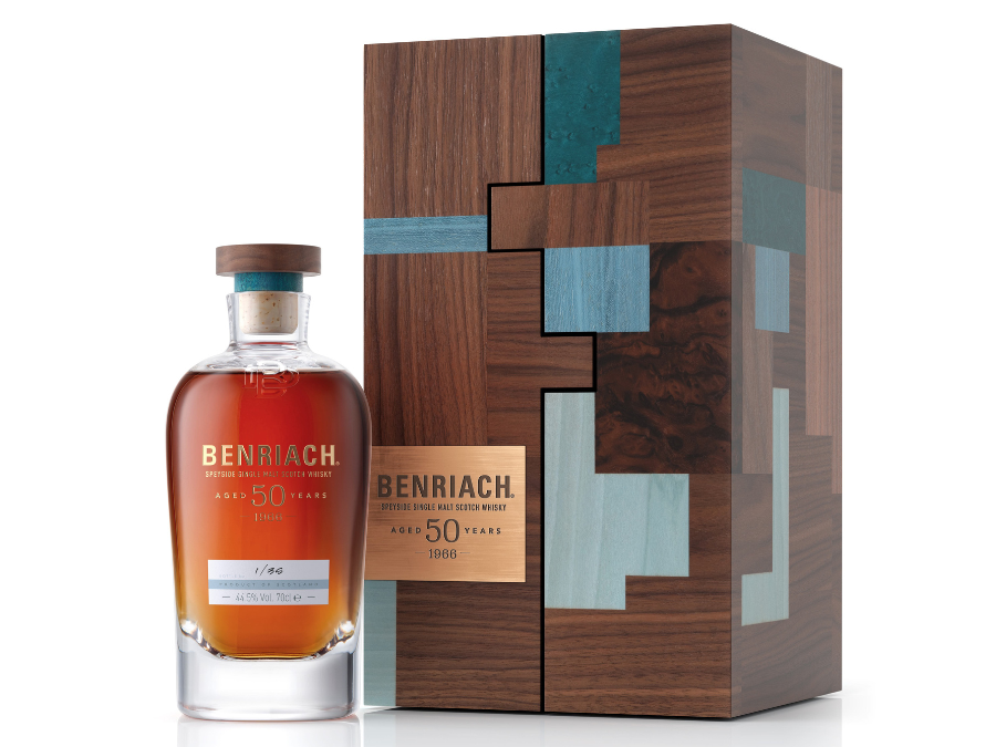 Bottle of and box for Benriach 1966 Cask Aged 50 Years
