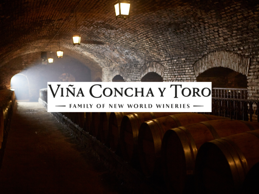 Concha y Toro logo and wine cellar