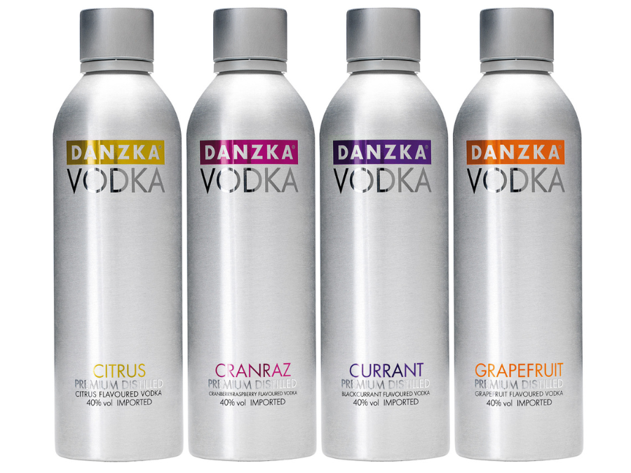Four flavour extension of Danzka Vodka