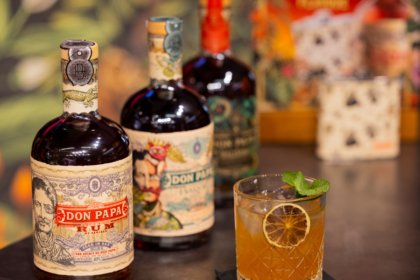 Three expressions of Don Papa Rum with a cocktail serve