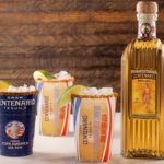 Bottle of Gran Centenario reposado tequila with co-branded Copa America cups