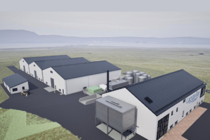 A render of Laggan Bay Distillery