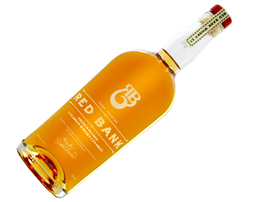 Bottle of Red Bank Canadian Whisky