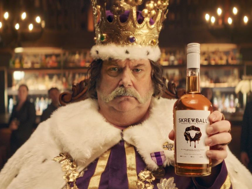 Still image from Skrewball marketing campaign 2024