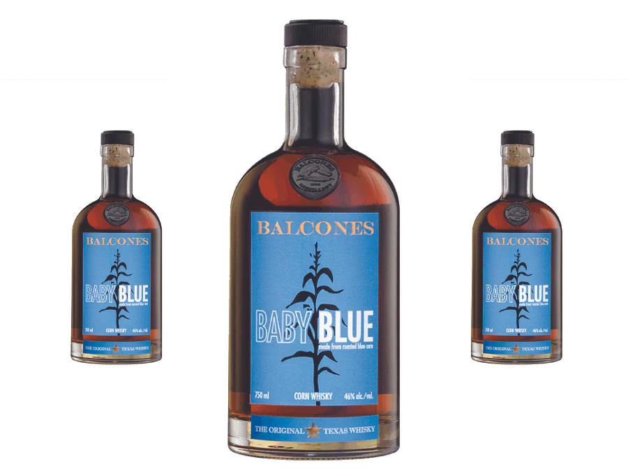 Bottles of Balcones Baby Blue