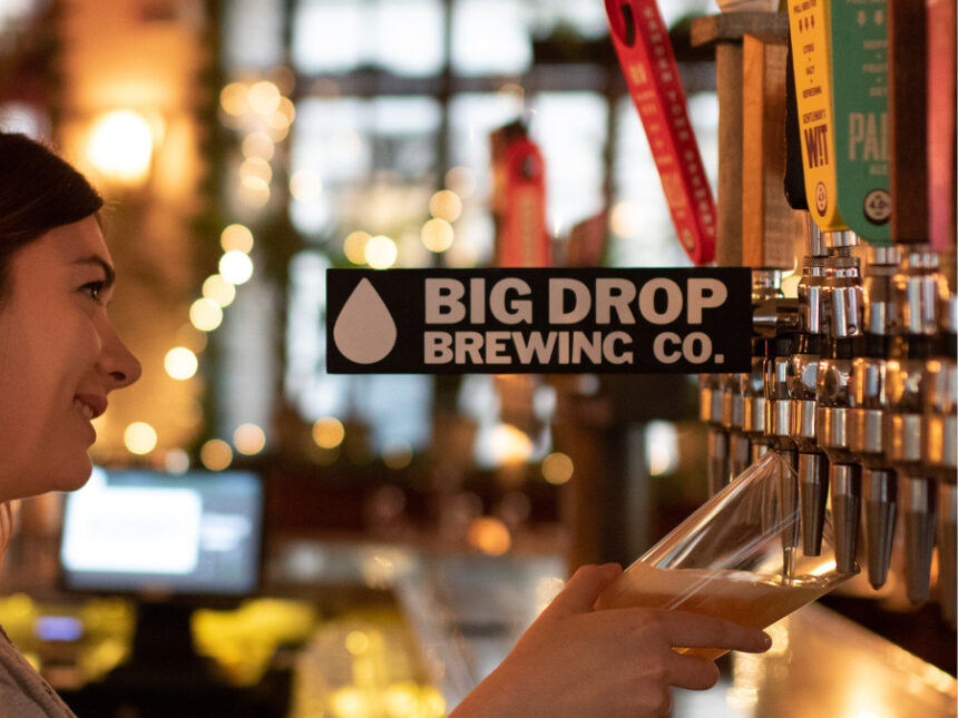 A Big Drop Brewing Co beer tap