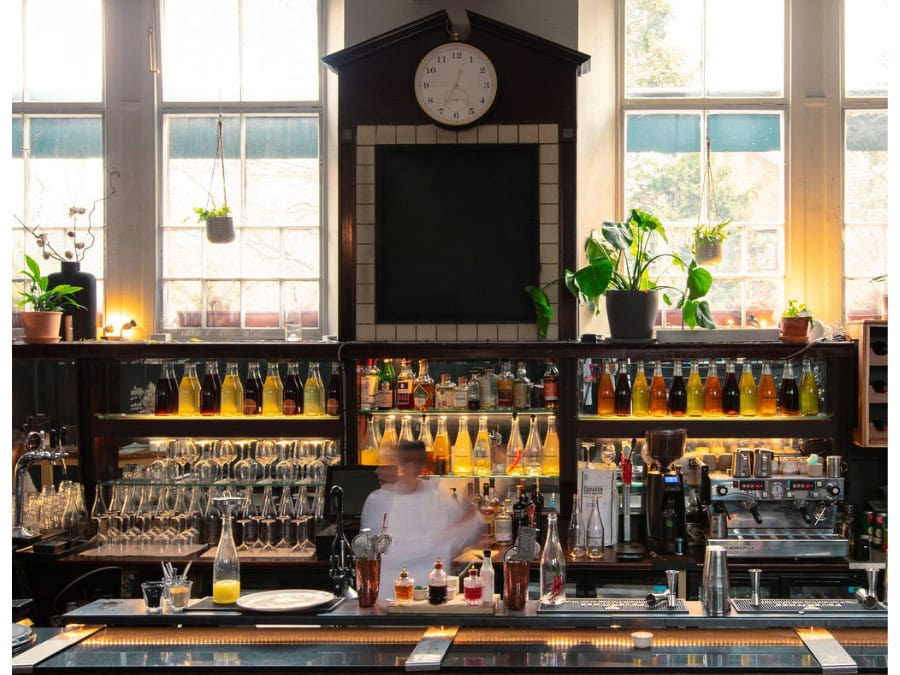 Bar at Celentano's in Glasgow