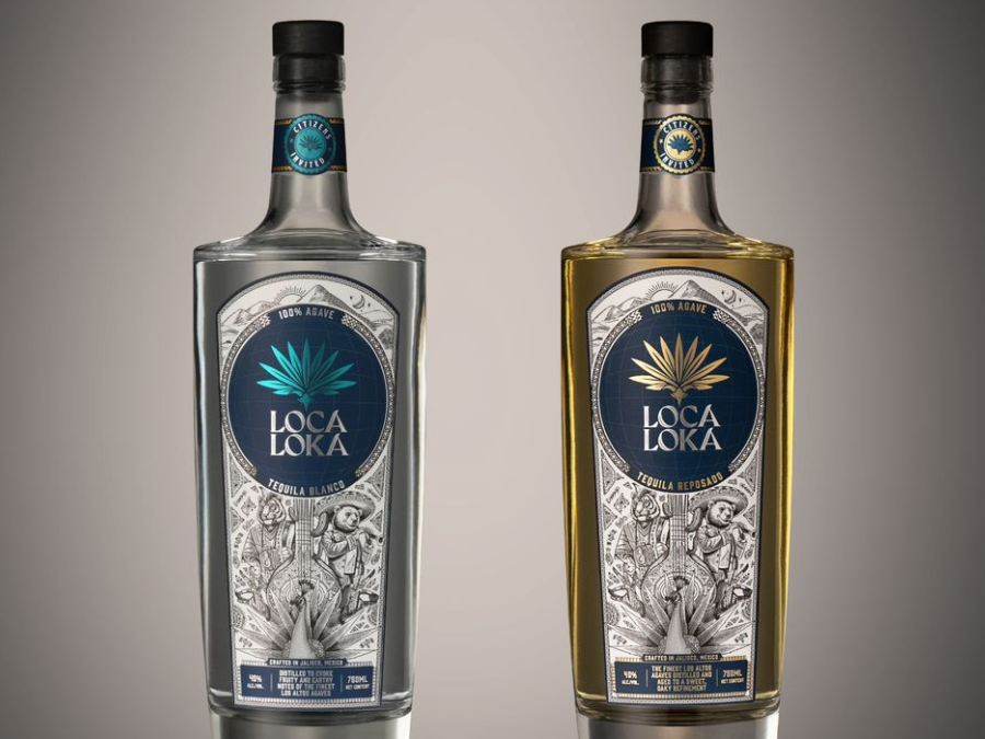 Bottles of Loca Loka Tequila Blanco and Reposado