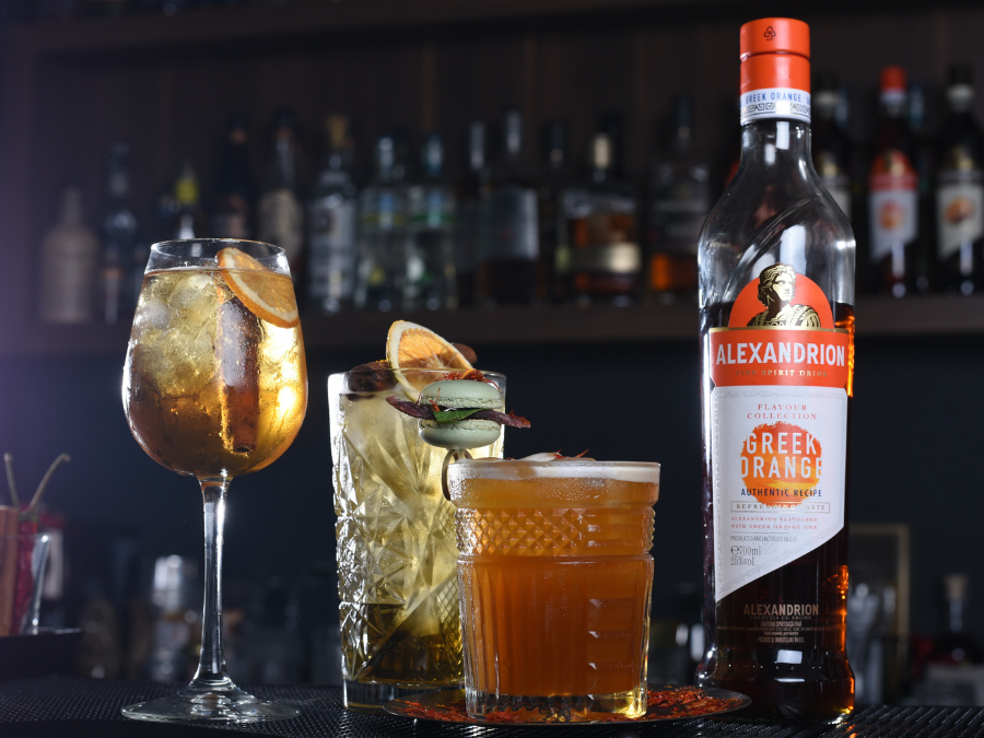Bottle of Alexandrion Greek Orange brandy
