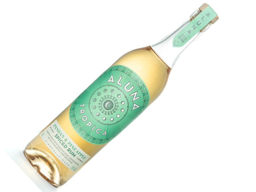 Bottle of Aluna Tropical spiced rum