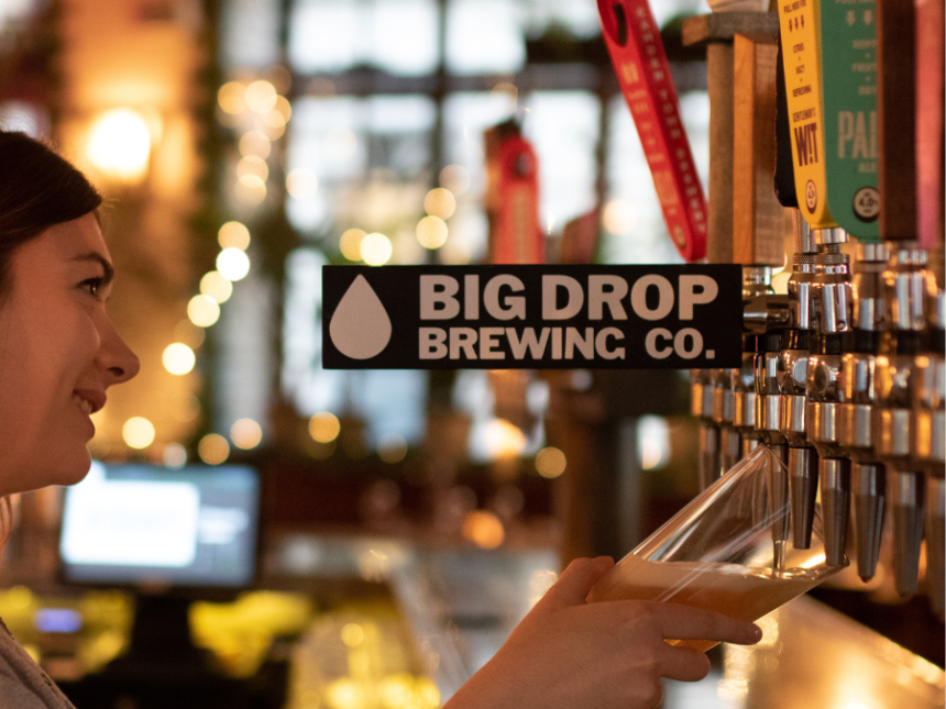 A Big Drop Brewing Co beer tap