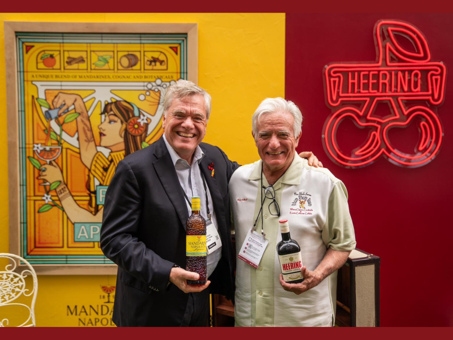 De Kuyper CEO Leo Evers with Dale DeGroff at Bar Convent Brooklyn