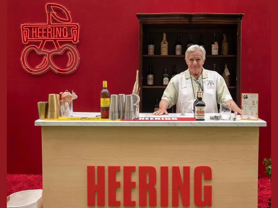 Dale DeGroff ion De Kuyper ROyal Distillers' stand at Bar Convent Brooklyn 2024