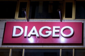 Diageo logo on building exterior