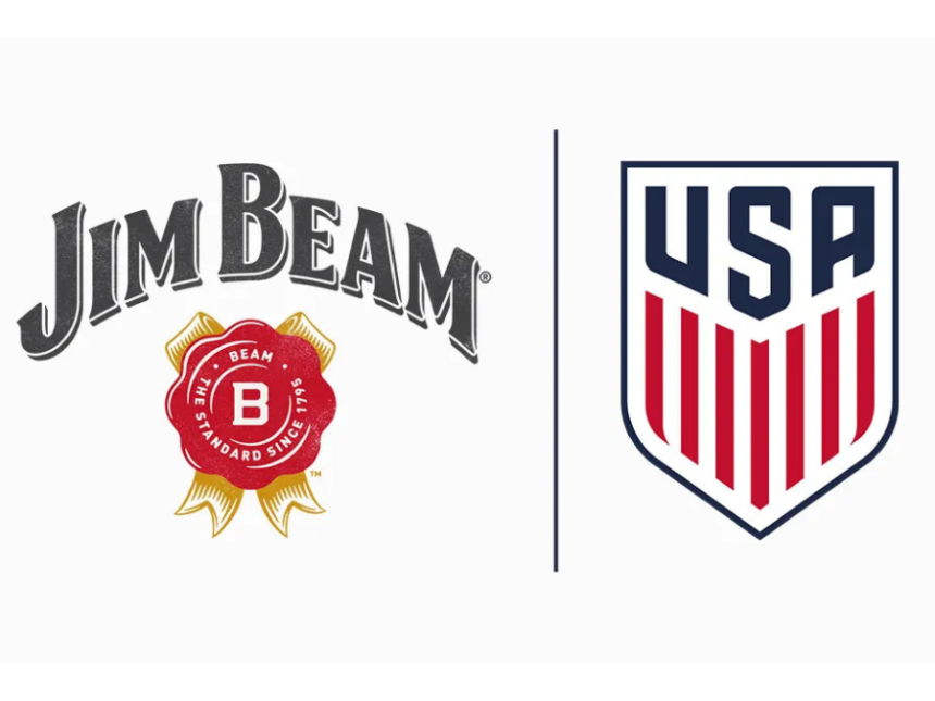 Logos for Jim Beam and the US Soccer Federation
