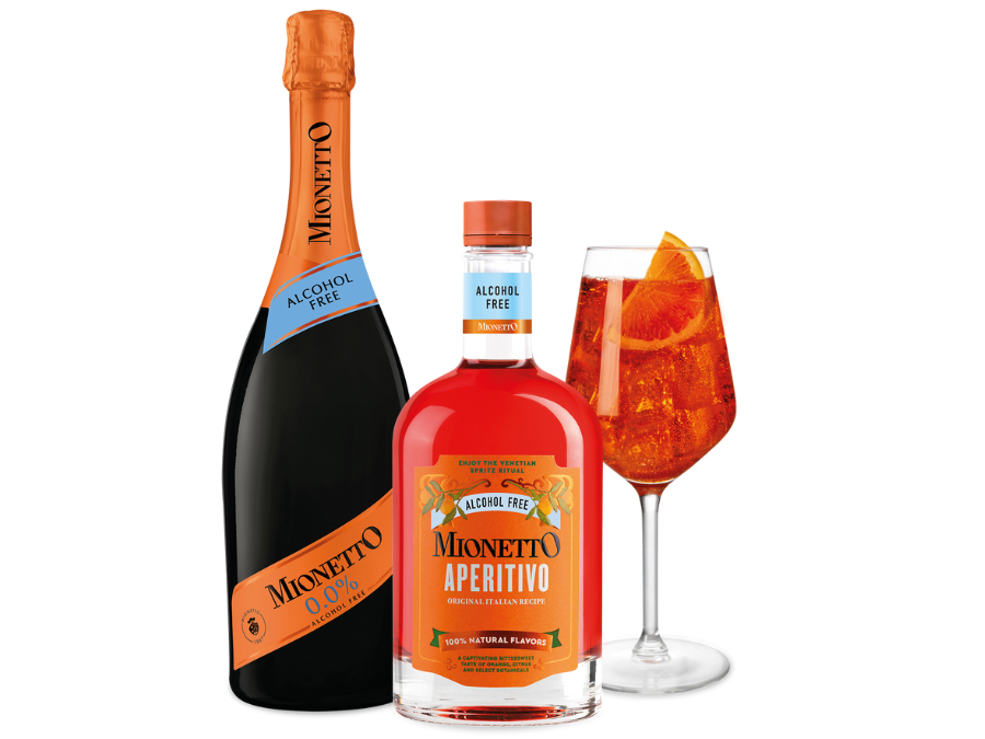Bottle of Mionetto Aperitivo Alcohol Free