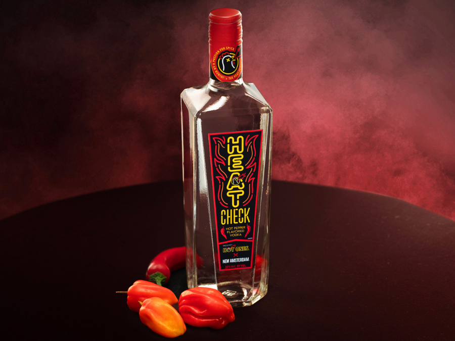 Bottle of Heat Check flavoured vodka