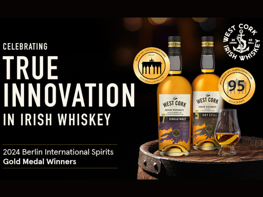 Two expressions of West Cork Irish whiskey