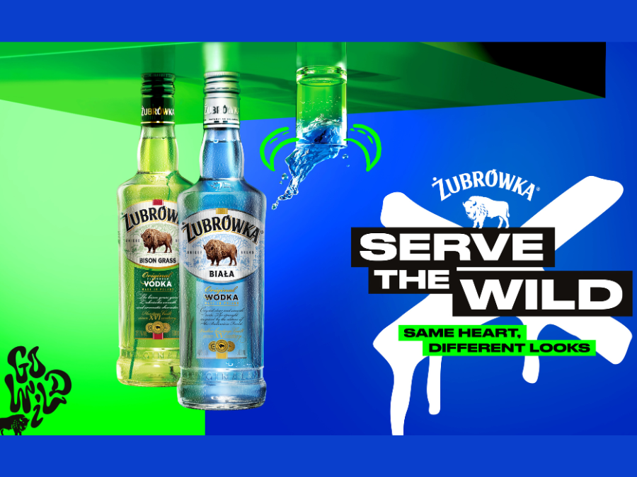 Bottles of Zubrowka Bison Grass and Zubrowka Biala