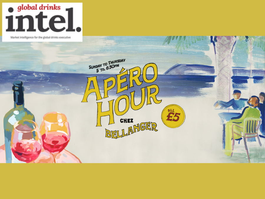 An advert for apéro hour at Bellanger, a French-inspired restaurant & bar in London