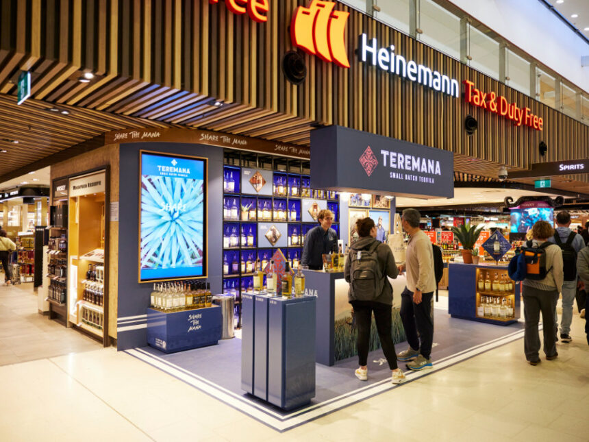 Teremana Tequila display at Sydney airport