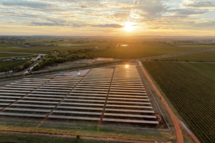 Aerial view of Casella Family Brands solar farm