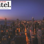 Chicago skyline after sunset