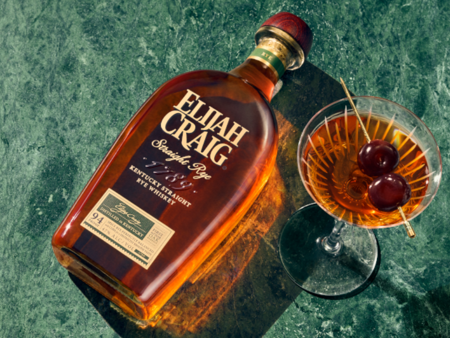 Bottle of Elijah Craig Kentucky Straight Rye Whiskey