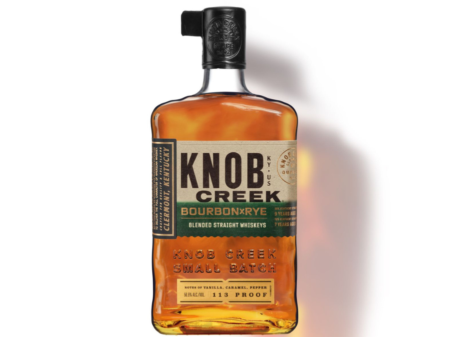 Bottle of Knob Creek Bourbon x Rye Kentucky Blended Straight