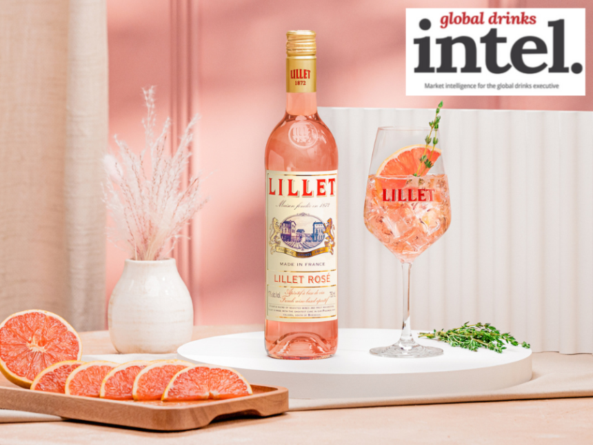 Bottle and serve of Lillet Rose