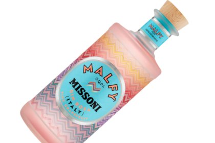 The Missoni-designed bottle for Malfy pink grapefruit gin extension
