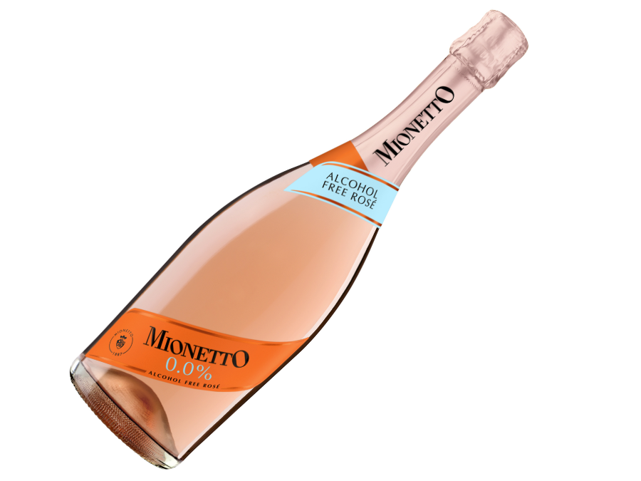 Bottle of Mionetto 0.0% Alcohol Free Rosé