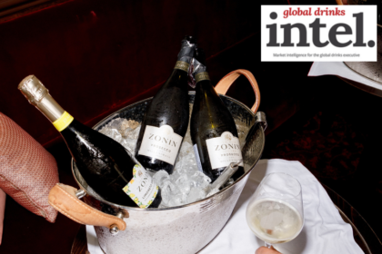 Three bottles of Zonin prosecco in an ice bucket