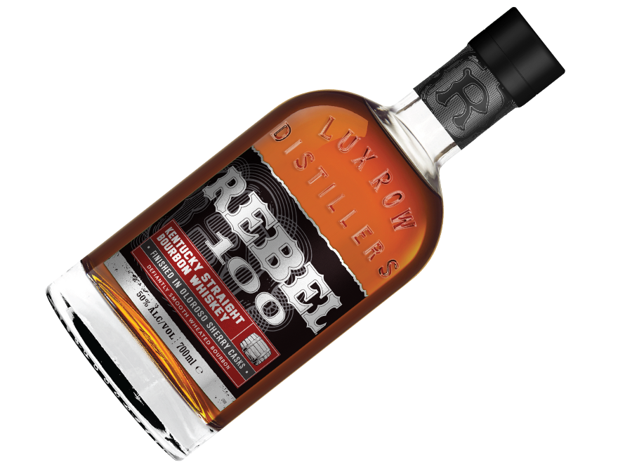 Bottle of 100 Bourbon Oloroso Sherry Cask Finish