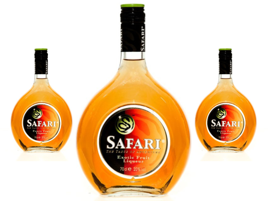 Bottle of Safari Exotic Fruit Liqueur