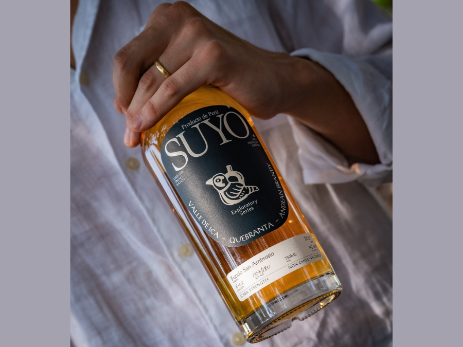Bottle of Suyo 'Andean Brandy'